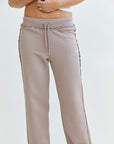 Straight Leg Sweatpants - mocca
