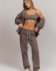 Mocca Latte Wide Sweatpant