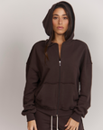 Cacao Zip Up Hoodie
