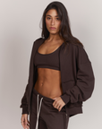 Cacao Zip Up Hoodie