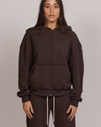 Cacao Zip Up Hoodie