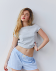 Classic melange rib tee