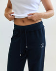 Straight Leg Sweatpants -  navy