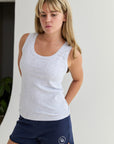 Classic rib tank top, all times fav. Wear all year round - mix and match with everything. Soft elastic rib cotton fabric for a move-with-you feeling. Fit:True to size, full-length.  