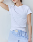 Classic White rib tee